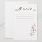 Papier à lettres de notes de papeterie doublé de l (Devant / Derrière)