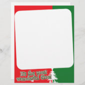 Papier à lettres du logo de Noël (Devant / Derrière)