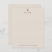 Papier à lettres Ecru Allen sur mesure (Devant / Derrière)
