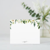 Papier à lettres élégant à fleurs blanches avec no (Debout devant)