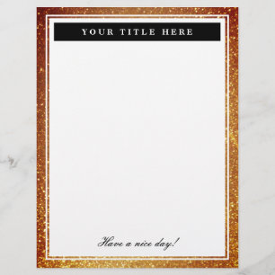 Papier à lettres élégant avec bordure imprimée pai