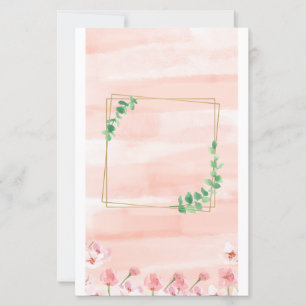 Papier à lettres élégant avec fleurs de cerisier e