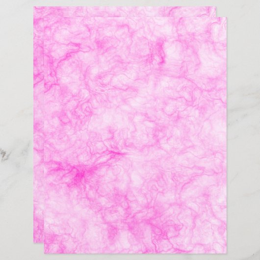 Papier à lettres en marbre rose (Devant / Derrière)