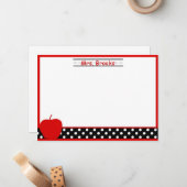 Papier à lettres et cartes à notes pour les enseig (Devant/Arrière en situation)