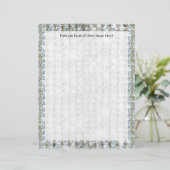 Papier à lettres Faux Bling personnalisé en-tête p (Debout devant)