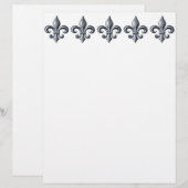 Papier à lettres Fleur de lis (Devant / Derrière)
