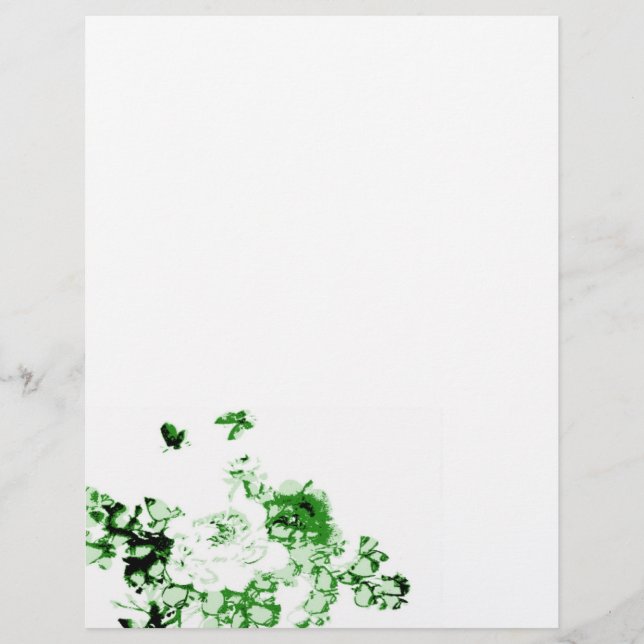 Papier à lettres Fleurs et Papillons (Devant)
