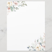 Papier à lettres floral élégant (Devant)