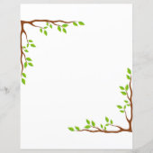 Papier à lettres floral élégant (Dos)