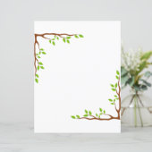 Papier à lettres floral élégant (Debout devant)