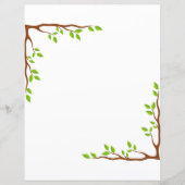 Papier à lettres floral élégant (Devant)