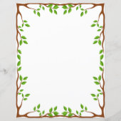 Papier à lettres floral élégant (Dos)