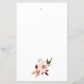 Papier à lettres Floral personnalisé (Dos)