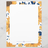 Papier à lettres floral - tournesols (Devant)