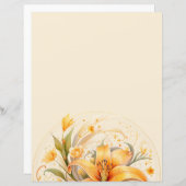 Papier à lettres florales (Devant / Derrière)