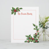 Papier à lettres Holly et Berries (Debout devant)