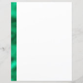 Papier à lettres métallisé vert de Noël (Dos)