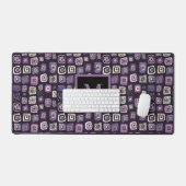 Papier à lettres monogramme boho violet (Clavier et souris)