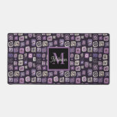 Papier à lettres monogramme boho violet (Recto)