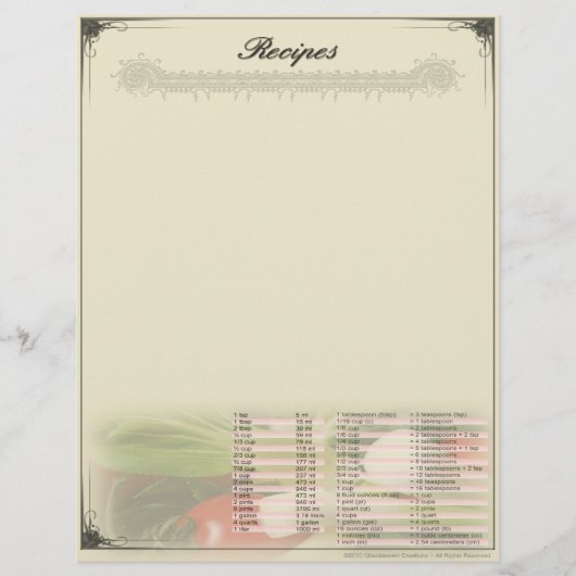 Papier à lettres non réglé pour recettes avec conv (Devant)