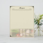 Papier à lettres non réglé pour recettes avec conv (Debout devant)