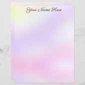 Papier à lettres pastel violet et rose (Devant / Derrière)