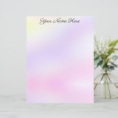 Papier à lettres pastel violet et rose (Debout devant)