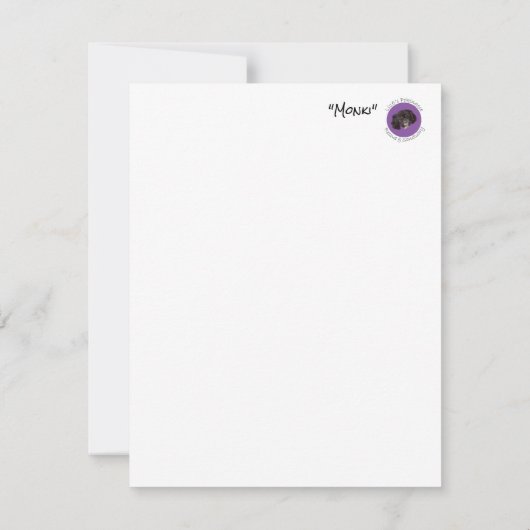 Papier à lettres Pekingese - carte blanche (Dos)