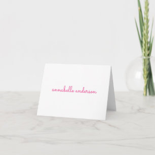 Papier à lettres personnalisable rose chic simple 