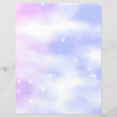 Papier à lettres personnalisé avec nom Licorne Ros (Dos)