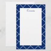 Papier à lettres personnalisé Chic Quatrefoil (Devant / Derrière)