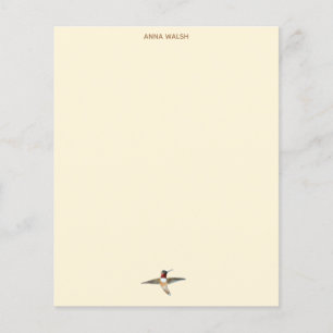 Papier à lettres personnalisé colibri écru