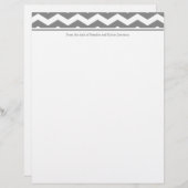 Papier à lettres personnalisé gris avec texte en-t (Devant / Derrière)