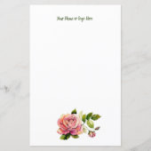 Papier à lettres personnalisé rose (Devant)