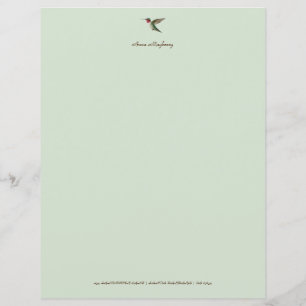 Papier à lettres personnalisées pour colibri