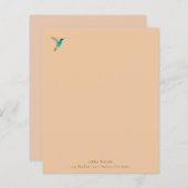 Papier à lettres personnalisées pour colibri (Devant / Derrière)