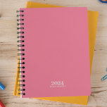 Papier à lettres personnel ・ Bubblegum Pink Weekly<br><div class="desc">Planificateur annuel simple de papeterie personnelle. Planificateur de 12 mois avec des aperçus mensuels et des feuilles de planification hebdomadaires. Contact pour assistance à la personnalisation.</div>