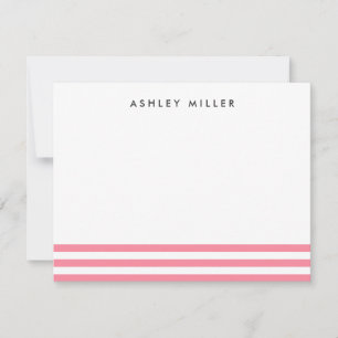 Papier à lettres Pink Stripes Carte Invitation per