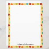 Papier à lettres Pois coloré (Devant / Derrière)