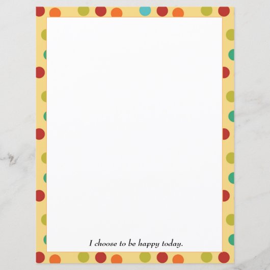 Papier à lettres Pois coloré (Devant)