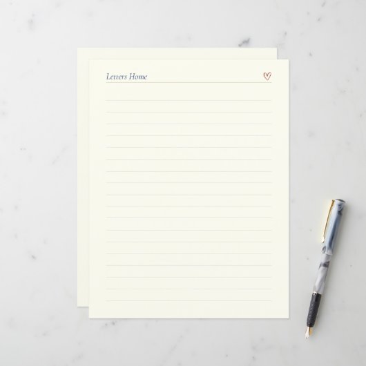 Papier à lettres pour correspondance de Bootcamp L (Devant/Arrière en situation)
