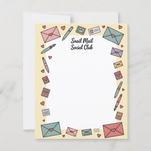 Papier à Lettres pour Correspondant de la Poste au (Devant)