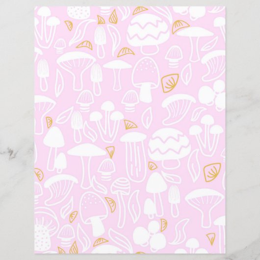 Papier à lettres rose champignon (Dos)