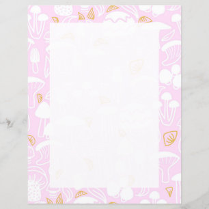 Papier à lettres rose champignon