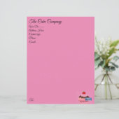 Papier à lettres rose(Cupcake) RFPMDesigns ©️ 2024 (Debout devant)