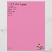 Papier à lettres rose(Cupcake) RFPMDesigns ©️ 2024 (Devant)