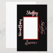 Papier à lettres Sheffey Fonts (Devant / Derrière)