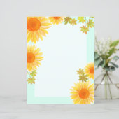 Papier à lettres tournesol (Debout devant)