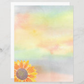 Papier à lettres tournesol (Devant / Derrière)