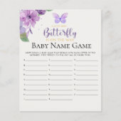 Papier A Little Baby Butterfly is on The Way Baby shower (Devant)